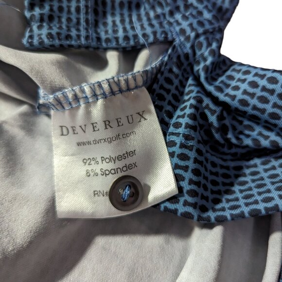 Devereux Golf Polo Shirt Short Sleeve Stretch Geometric Blue Mens Size XXL - Picture 4 of 5